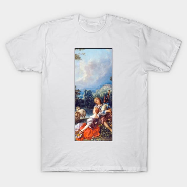 Pastoral with a Bagpipe Player by Boucher T-Shirt by academic-art